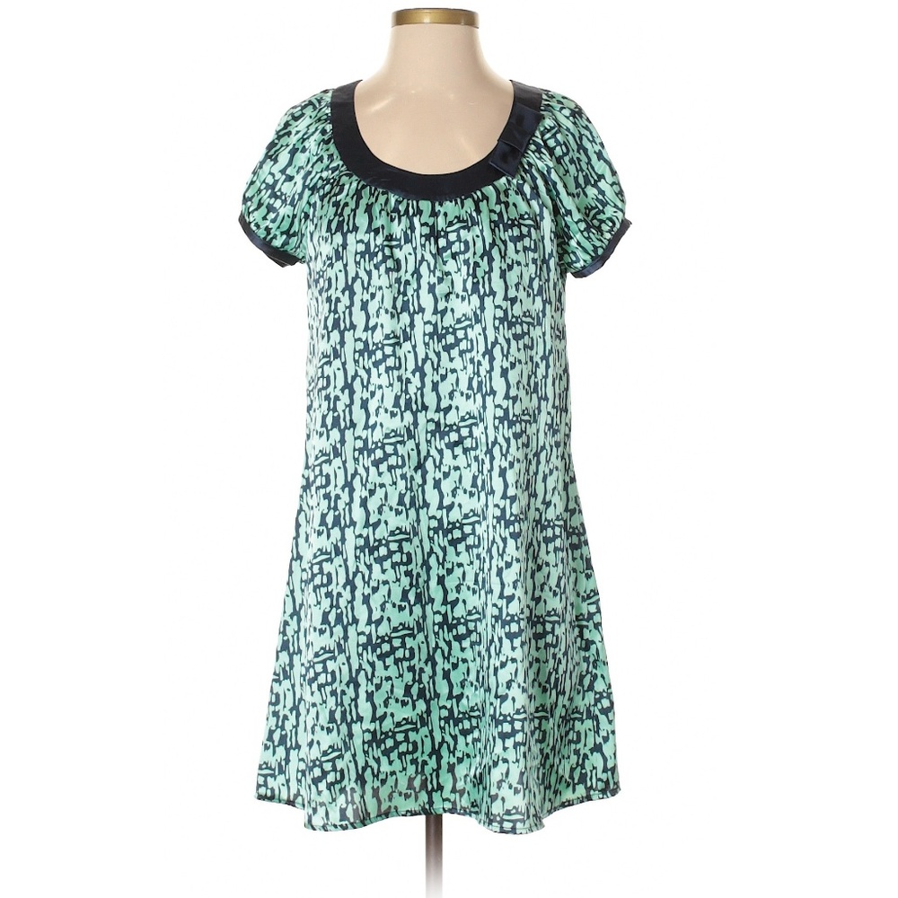 Vertigo Paris Teal Animal Print Casual Dress - Size Small - Sweet Lightweight - Picture 1 of 9